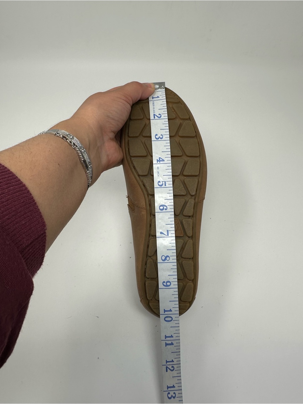 Born Sebra Brown Leather Flat with Cautioned Sole Women's Size 8W - Picture 11 of 15